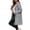 Gray, variant on KICILVS Long Sherpa Jacket Women Fuzzy Button-Down Coat with Pockets Notched Collar Warm Winter Outerwear for Casual