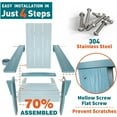 thumbnail image 3 of WINSOON 2-Piece All Weather HIPS Outdoor Adirondack Cup Holder Chair and Table set-Baby Blue, 3 of 5