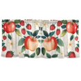 thumbnail image 7 of Yayeee Kitchen Curtains Tier Set of 2 Light Filtering 57"x24" Over Sink Window Panels, Strawberry Pattern, 7 of 7