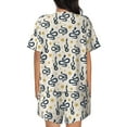 thumbnail image 3 of Naloa Snake Women's Short-Sleeved Pajama Set, Loungewear, Summer pajamas, Breathable Cozy - Small, 3 of 9