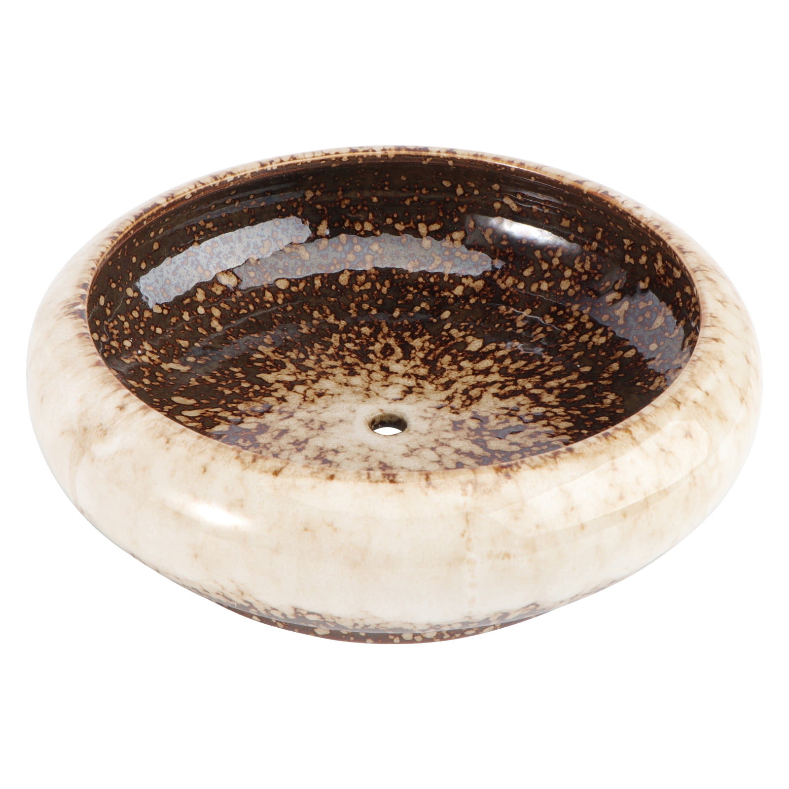 PENIKOKO Ceramic Flower Pot with Drainage Hole, Round Planter for Indoor and Outdoor Home Gardening, 1 Piece