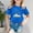 Blue, variant on Island Print Casual Tee For Girls Fashion Comfort Fit Top Beach Daily Wear Soft Breathable Kids Shirt Short Sleeve Shirt for Girls Tees Kids Tshirts Clothes Summer Tops T-Shirt