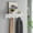 White, variant on Wall Mounted Entryway Coat Rack with Decorative Ledge Shelf and Hooks - Black