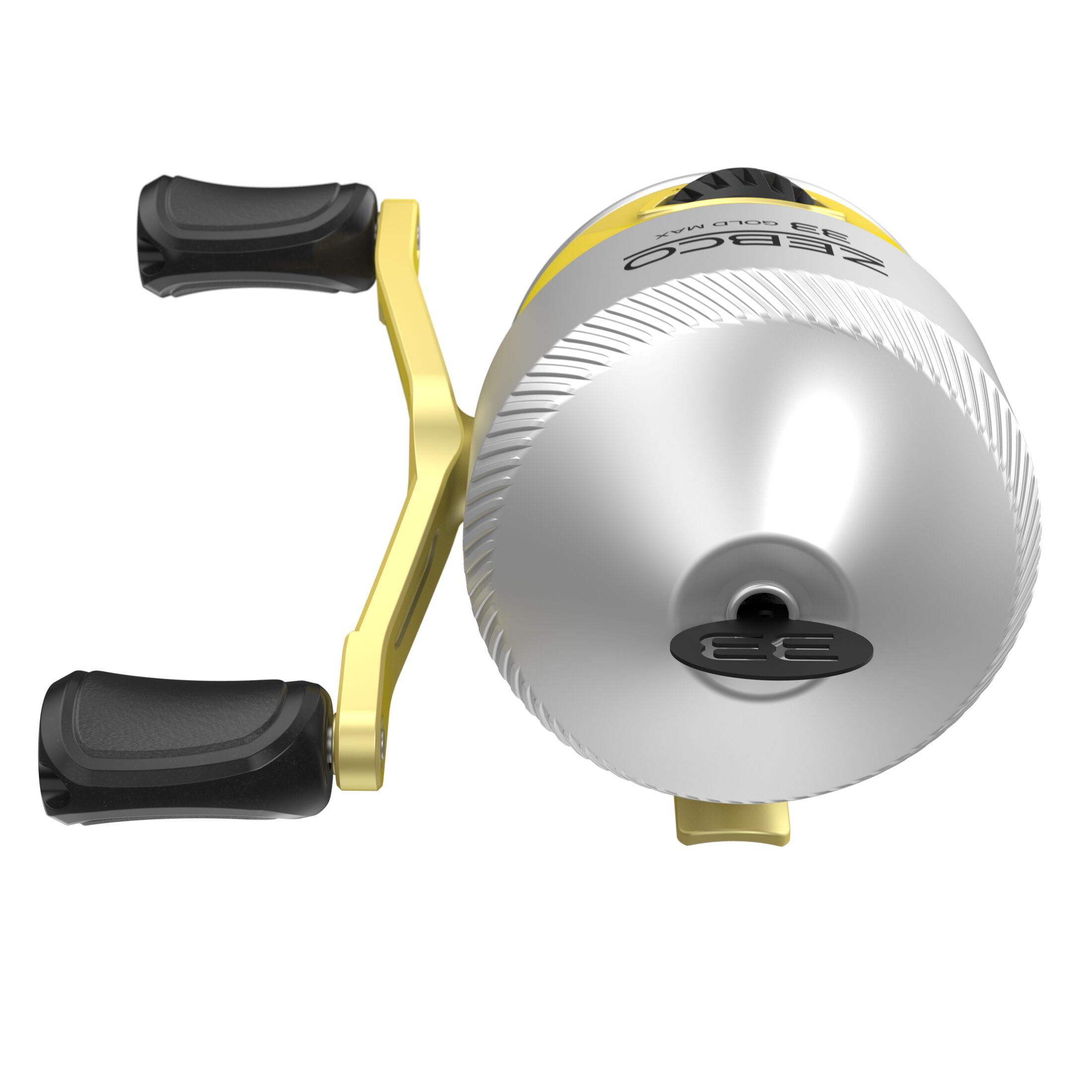 Zebco 33 MAX Gold Spincast Fishing Reel, Size 60 Reel, Silver/Gold (Clam Package)