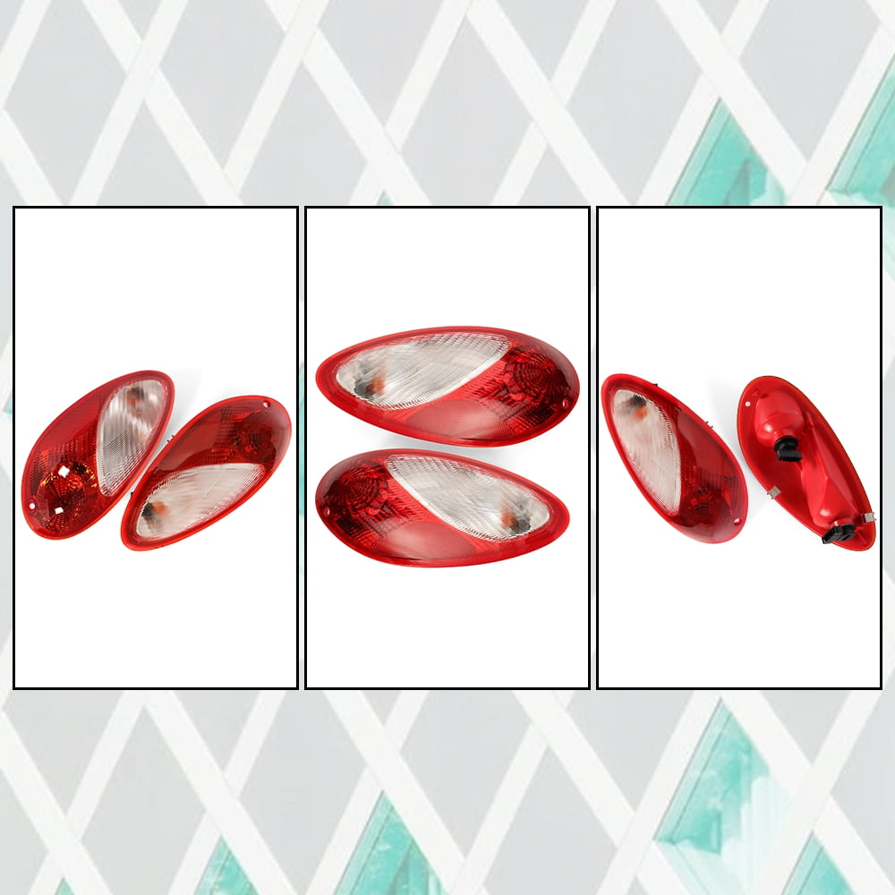 Kojem Tail Lights Lamps for 2006 07 08 09 2010 Chrysler PT Cruiser Replaces 5116222AB 5116223AB Pair w/ Bulbs Halogen