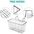thumbnail image 3 of Kitchen Sponge Holder, Sink Basket Sink Caddy Brush Dishwashing Liquid Drainer Rack Silver, 3 of 8