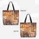 thumbnail image 2 of Fotbe Hand Drawn Vintage Coffee Bolsa Tote con Estampado para Mujer, Bolsos con Cremallera, Bolsa de Hombro Casual de Gran Capacidad con Bolsillos Internos, 2 of 7
