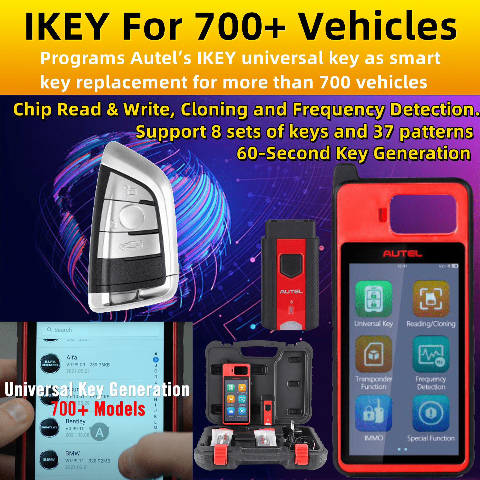 Buy Autel MaxiIM KM100 Key Fob Programming Immobilizer Tool 2022