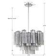 thumbnail image 5 of ADD-306-CH-SM Crystorama Lighting Addis - 6 Light Chandelier-14 Inches Tall and 19.75 Inches Wide-Polished Chrome Finish-Smoke Glass Color, 5 of 13