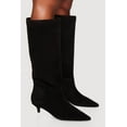 thumbnail image 2 of Women's Side Zip Pointed Toe Kitten Heel Knee High Boots, 2 of 3