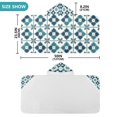 thumbnail image 4 of Yayeee Kids Hooded Towel with Hand Pockets Beach Soft Absorbent Bath Wrap 50 x 23.5 inch, Blue Mosaic Pattern, 4 of 5