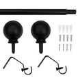 thumbnail image 3 of Mainstays 1/2" Black Ball Adjustable Single Curtain Rod, 28-48", 3 of 11