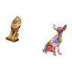 thumbnail image 5 of Majestuosa figura artística de león y perro, escultura coleccionable multicolor, adorno decorativo para oficina, hogar, estantería, sala de estar, reg, 5 of 8