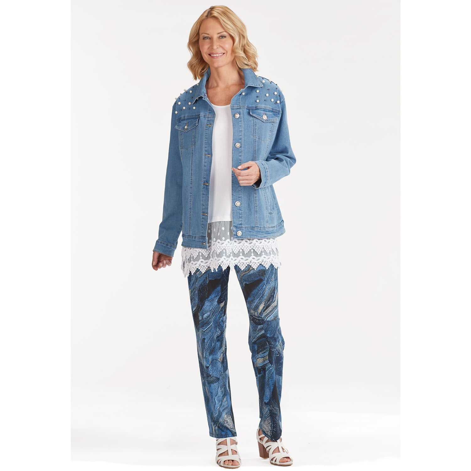 stone denim jacket womens