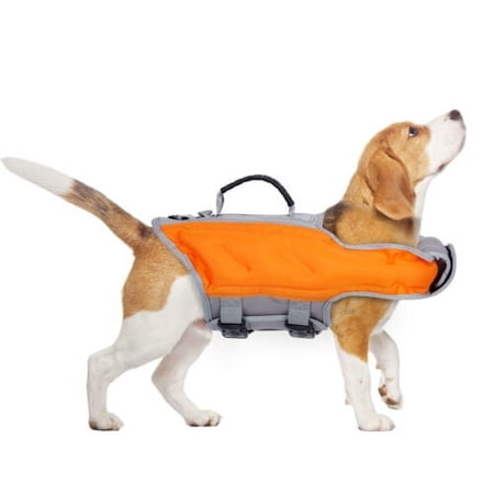 Dog Swim Safety Vest Life Jacket Preservers Reflective Inflatable Rescue L