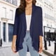 thumbnail image 3 of Cárdigan Ligero Cárdigan ligero para mujer Estilo informal Cárdigan drapeado suave para mujer Traje diario Ygjytge Azul Marino Xl para Mujer, 3 of 6