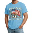 thumbnail image 3 of Havenx 250 Years Of American Independence T-Shirt for Men Short Sleeve Crewneck Shirt American Flag Design T-Shirts Patriotic We the People 1776 Workout Tee,Light Blue L, 3 of 5
