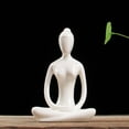 thumbnail image 2 of Figura decorativa de postura de yoga, colección de estatuas, manualidades para escritorio, estante, decoración de mesa Los 7.5x4.5x11cm, 2 of 3