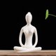 thumbnail image 2 of Figura de yoga de cerámica, estatua, estatuilla, decoración para interiores y exteriores, hogar, jardín, yoga Los 7.5x4.5x11cm, 2 of 3