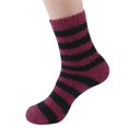 thumbnail image 2 of FYDUU Womens Fuzzy Socks Fuzzy Socks Warm Winter Slipper Fluffy Sleep Home Fleece Soft Socks Cozy Comfy Striped Socks For Mens Womens, 2 of 4