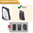 thumbnail image 5 of for Lexus Key Fob Cover with Metal Braided Rope Keychain, Upgraded Soft Case for ES LC LS (2018-2022), GX UX (2019-2022), NX/RC (2022) (4 buttons) Fob Shell, 5 of 8
