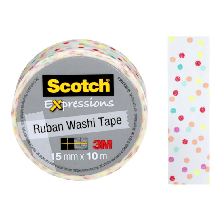 Scotch Expressions Washi Tape: 0.59 in. x 393 in. (Fun Dots)