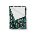 thumbnail image 2 of Exotic Soft Flannel Fleece Throw Blanket, Tropical Jungle Blossoms Monstera Palm Leaves Hibiscus Hawaiian Flourishing, Cozy Plush for Indoor and Outdoor Use, 60" x 80", Multicolor, by Ambesonne, 2 of 5