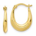 thumbnail image 1 of 10K Yellow Gold Hollow Hoop Earrings, 1 of 2