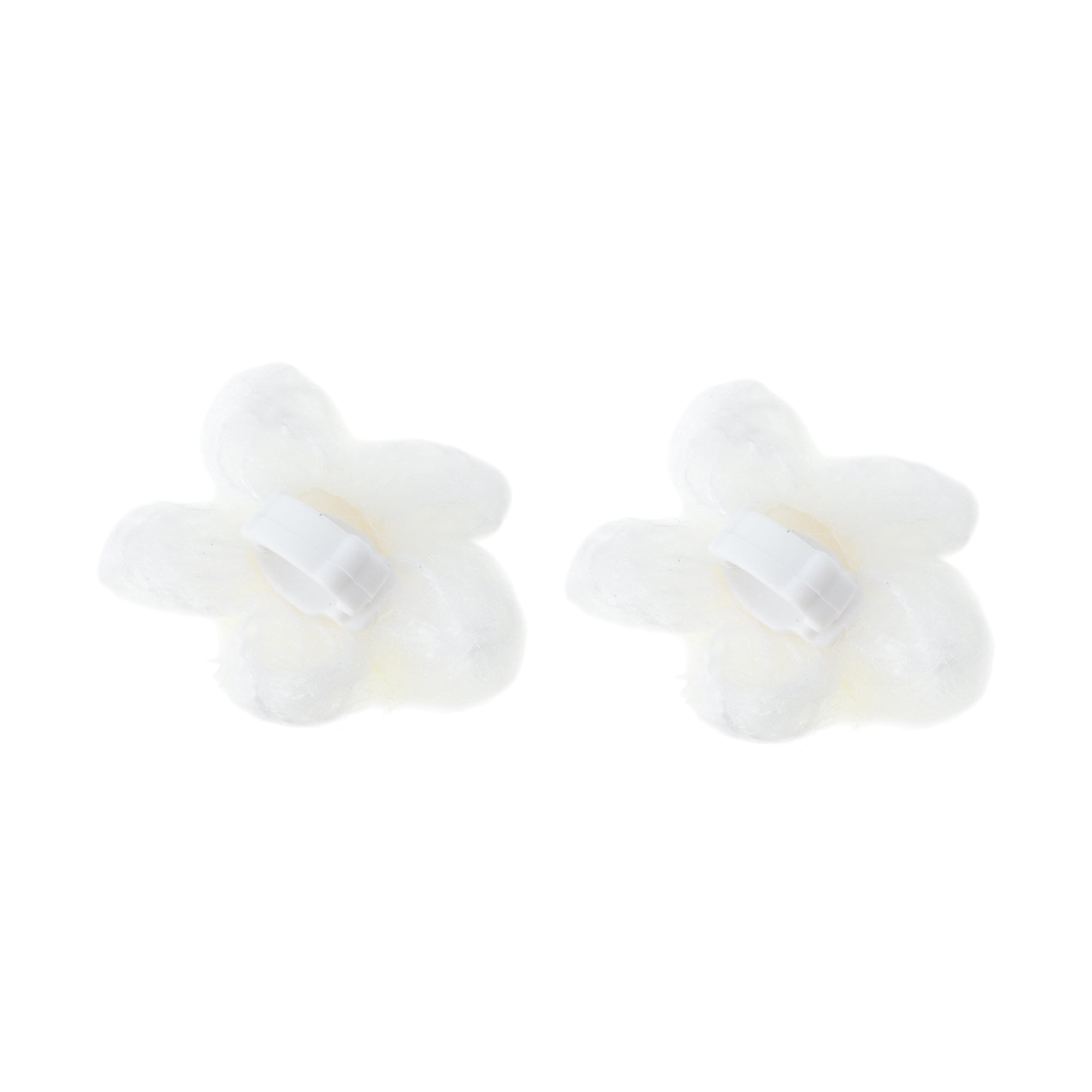 Unique Bargains Wool Yarn Flower Shoelace Charms 1 Pair White