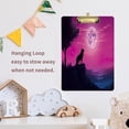 thumbnail image 6 of Acrylic Clipboards with Low Profile Clip, A4 Standard Size 9" x 12.5" File Holder for Writing Drawing, Clip Boards for Doctors Offices, Lonely Wolf Howling Gifts, 6 of 7