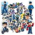 thumbnail image 3 of 35pcs-50pcs Cartoon Stickers Police Stickers Funny Kids Stickers Stationery Stickers for Laptops Suitcase Guitar, 3 of 9