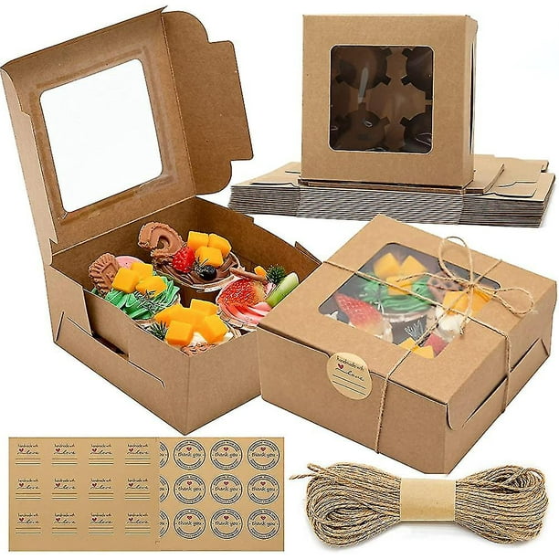 Cupcake Boxes 4 Hole. 20 Pack Kraft Paper Cupcake Boxes With Window And Inserts Walmart.ca