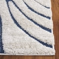 thumbnail image 4 of SAFAVIEH Florida Tamzen Abstract Shag Area Rug, Cream/Blue, 9' x 9' Square, 4 of 13