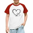 thumbnail image 1 of Blusas y camisas de manga corta con cuello redondo para niños y niñas, blusa de manga corta con estampado de cuello redondo, 1 of 7