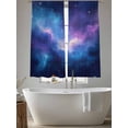 thumbnail image 5 of Starry Sky Sheer Curtains 63 inches Long 2 Panels Set Color Night Sky Nature Scenery Modernism Sheer Window Curtain Rod Pocket Voile Drapes for Living Room/Bedroom, Each 52" W x 63" L, 5 of 7