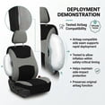 thumbnail image 2 of FH Group Universal Fit Flat Cloth Car Seat Cover Set For Car Truck SUV Van - Full Set Gray, 2 of 9