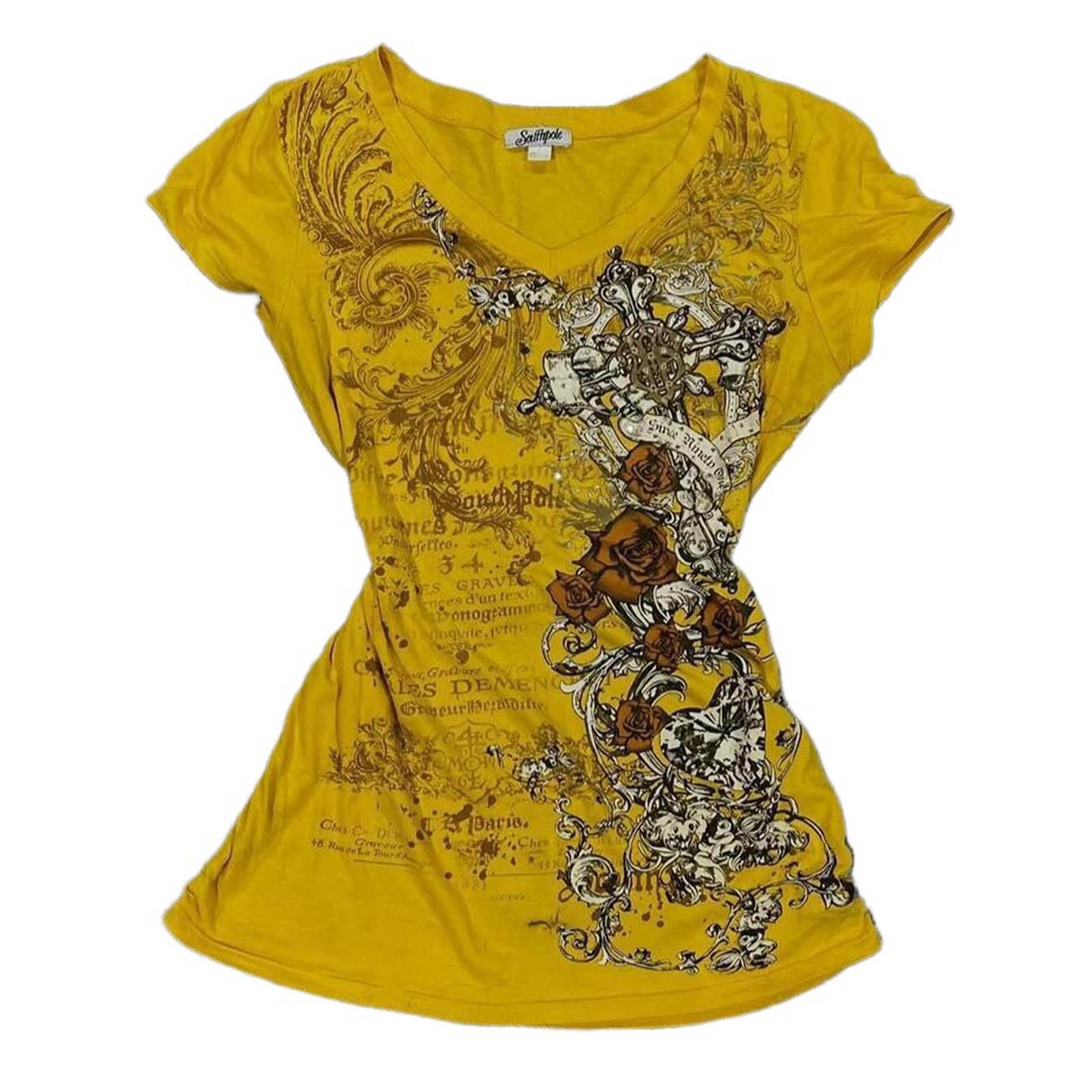 Tiweut Grunge T Shirts for Women 2000s Vintage Graphic Tees Y2k Short Sleeve Goth Tops Emo Clothes Streetwear