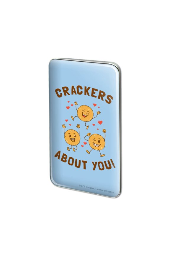 Crackers About You Crazy Love Funny Humor Metal Rectangle Lapel Hat Pin Tie Tack Pinback