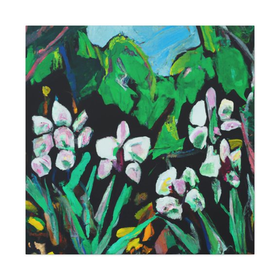 Orchid in Moonlight Dreaming - Canvas