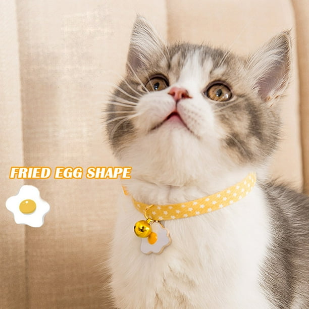 Jianama Cute Cat Collar with Bell Adjustable Small Dog Neck Belt
