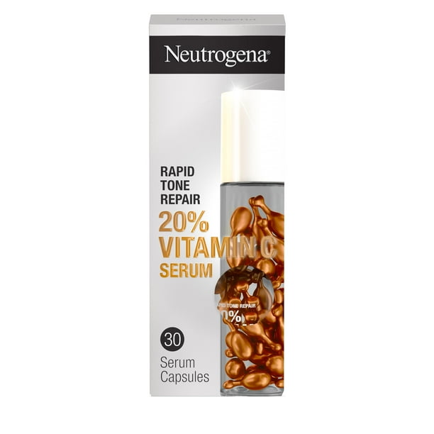 Neutrogena Rapid Tone Repair Brightening Vitamin C Face Serum, 30 Count