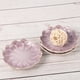 thumbnail image 3 of 3 platos de cerámica para salsas y condimentos con forma de girasol, vajilla vintage (rosa claro), 3 of 5