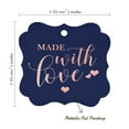 thumbnail image 7 of Inkdotpot Pack Of 100 Real Rose Gold Foil Bracket Shape Paper Tags Made With Love Wedding Favor Hang Tags, 7 of 7