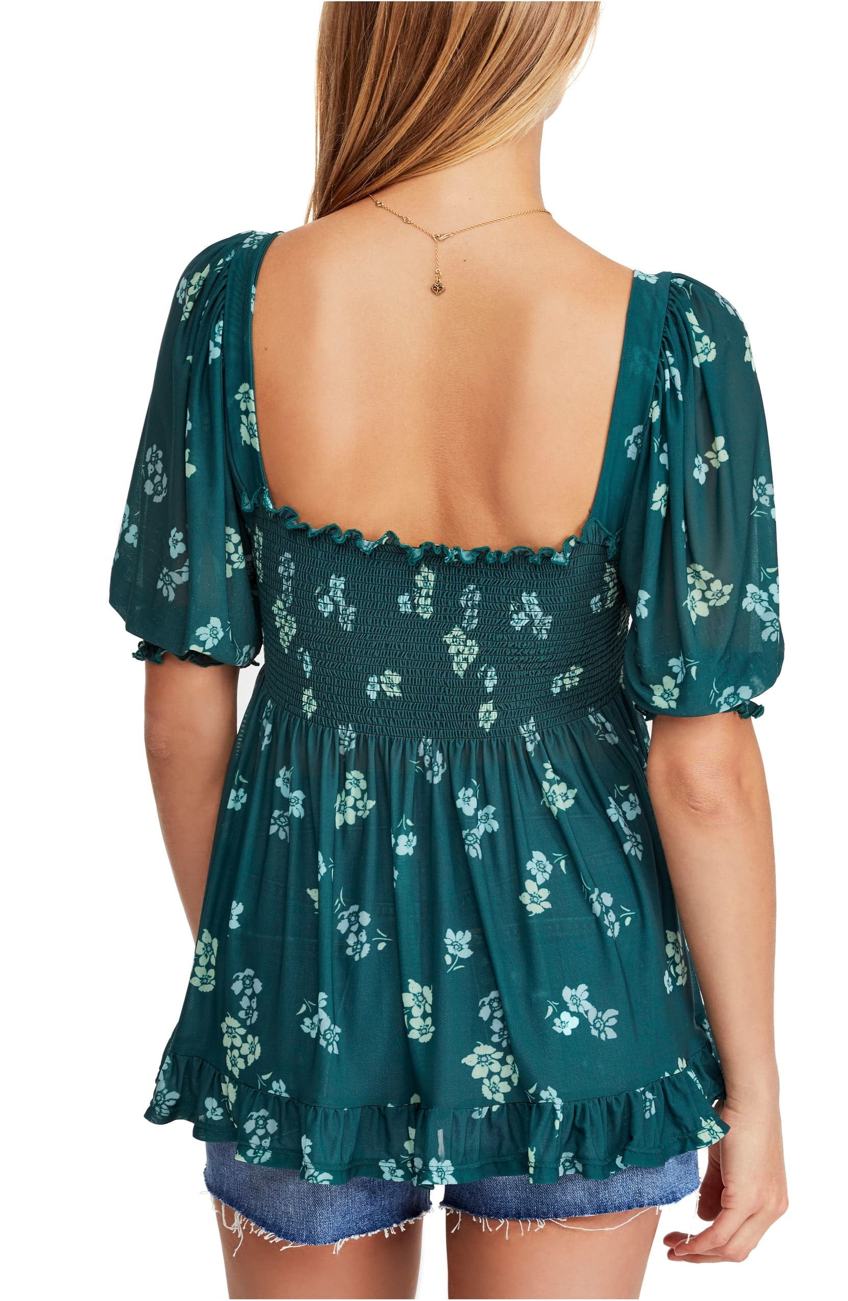 free people delta dawn smocked top