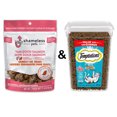 thumbnail image 1 of Shameless Pets + Temptations Combo Shameless Pets Bon Saumon, Friandises Croquantes pour Chats, Nourriture Sèche pour Chats pour Digestion 71 g (2.5 oz) + Temptations Friandises pour Chats Adultes, Saveur Thon Tentante, 454g Pot, 1 of 5