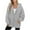 Gray, variant on Erwazi Women Zip Up Hoodies Long Sleeve Fall Hooded Sweatshirts Casual Long Jacket Coat with Pockets