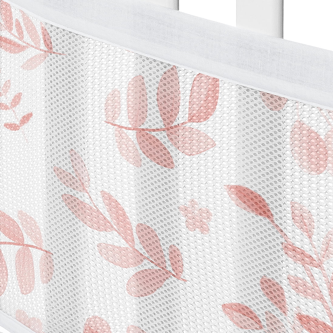 Sweet Jojo Designs + BreathableBaby Botanical Blush Pink Girl Breathable Mesh Crib Liner