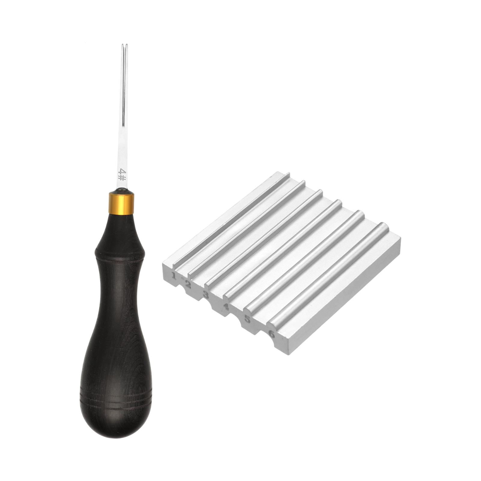 FVDPWYE Leather Edge Skiving Beveler Tool Set Leather Craft Supplies Leather Edging Tool Silver Groove