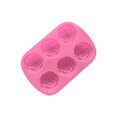 thumbnail image 1 of Inteprter 6 cavidades flor Fondant Sugarcraft molde portátil DIY Chocolate pastelería DIY artesanía molde de silicona panadería hornear Herramientas y accesorios para hornear Rosa Inteprter HA075148-01, 1 of 6