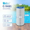 thumbnail image 2 of Unicel C-9481 Cartouche de Filtre de Piscine de Remplacement 120 Pi2, 218 Plis, 2 of 10